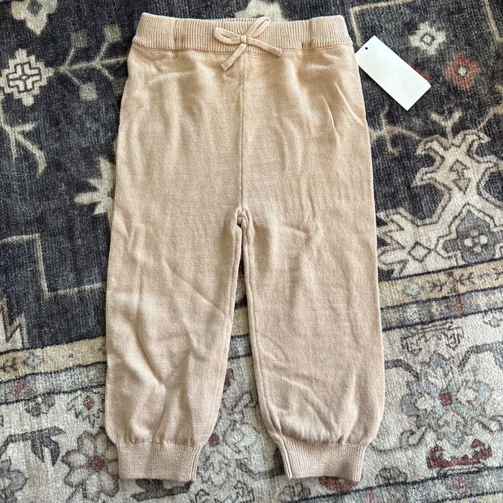 Grayson Collective Baby Size 18 Months Cardigan & Pants Set Cream/Brown - Picture 4 of 5